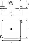 Puszka n/t hermetyczna z zaciskami 1-4mm2 88x88x40mm IP44 biała VP 061-51 61.170