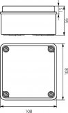 Puszka hermetyczna natynkowa 108x108x56mm IP44 szara PH-1A.3 28.13