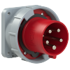 Wtyczka tablicowa 63A 5P 400V czerwona IP67 POWER TWIST 635-6