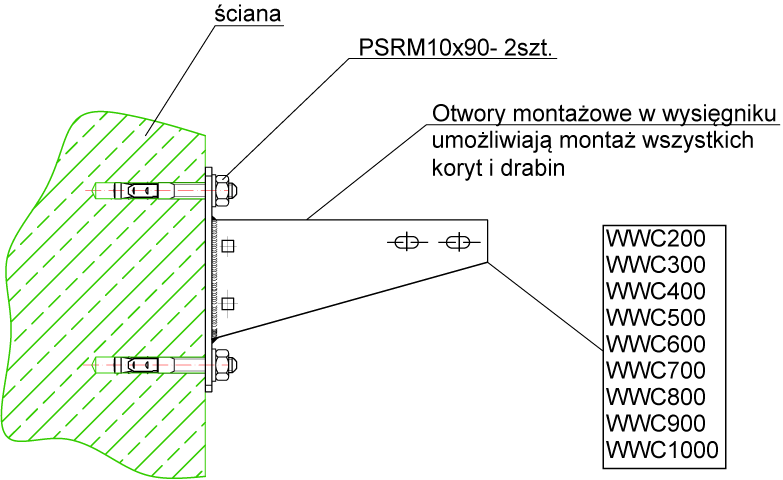 Wysięgnik WWC600 711260