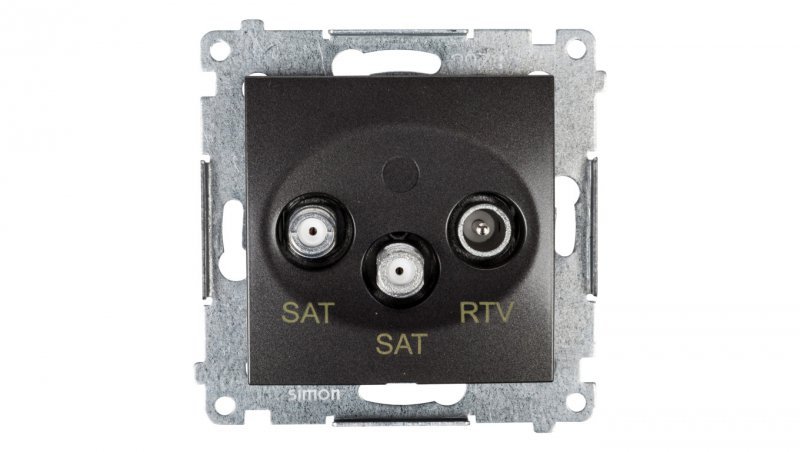 Simon 54 Gniazdo antenowe SAT/SAT/RTV końcowe antracyt DASK2.01/48