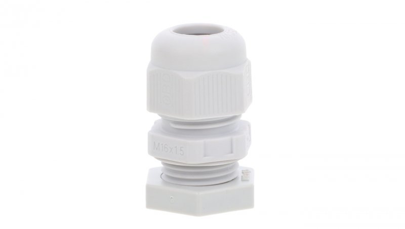 Dławik kablowy z przeciwnakrętką M16 PA jasnoszary RAL 7035 V-TEC VM16+ LGR 2022764 /50szt./