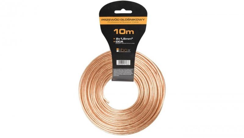 Przewód głośnikowy CCA 2x1,5 ECa LB0008-10 LIBOX /10m/