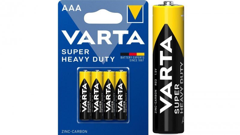 Bateria cynkowo-węglowa R03 AAA 1,5V VARTA Super Heavy Duty BLISTER 4szt.