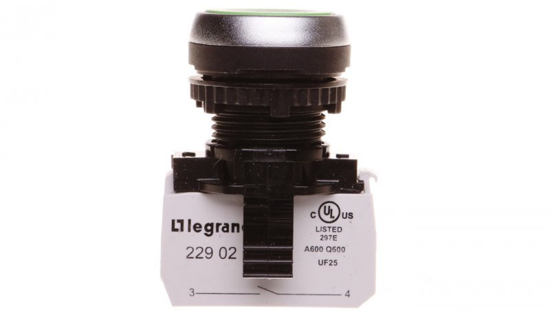 Przycisk sterowniczy 22mm zielony 1R z samopowrotem 023702