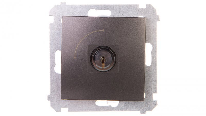 Simon 54 Łącznik pojedynczy na kluczyk dwupozycyjny 0-I” antracyt DW1K.01/48