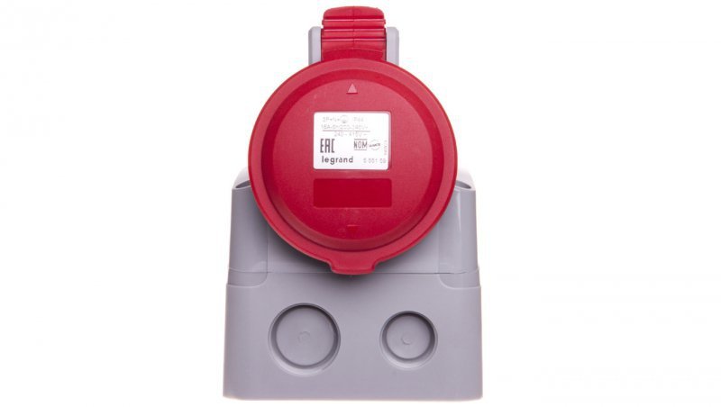 Gniazdo stałe 16A 5P 400V czerowne IP44 P17 TEMPRA PRO 555159