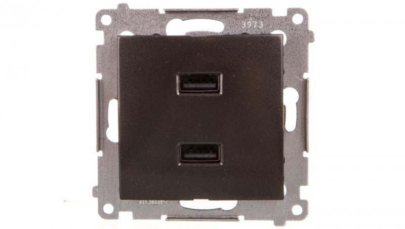Simon 54 Ładowarka 2xUSB 2.1A 5V/DC antracyt DC2USB.01/48