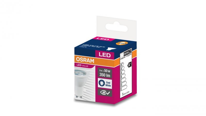 Żarówka LED VALUE PAR16 50 GU10 4,5W 350lm 4000K 840 36st. 4058075198616