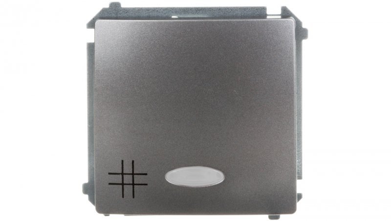Simon Basic Łącznik krzyżowy stal inox z podświetleniem czerwonym BMW7L.01/21