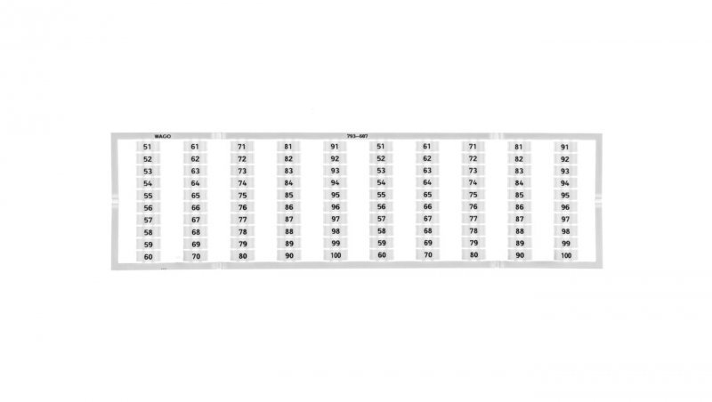 Oznaczniki WMB 2x 51-100 793-607 /5szt./