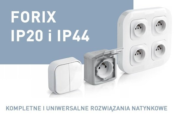 FORIX Łącznik jednobiegunowy szary 782380