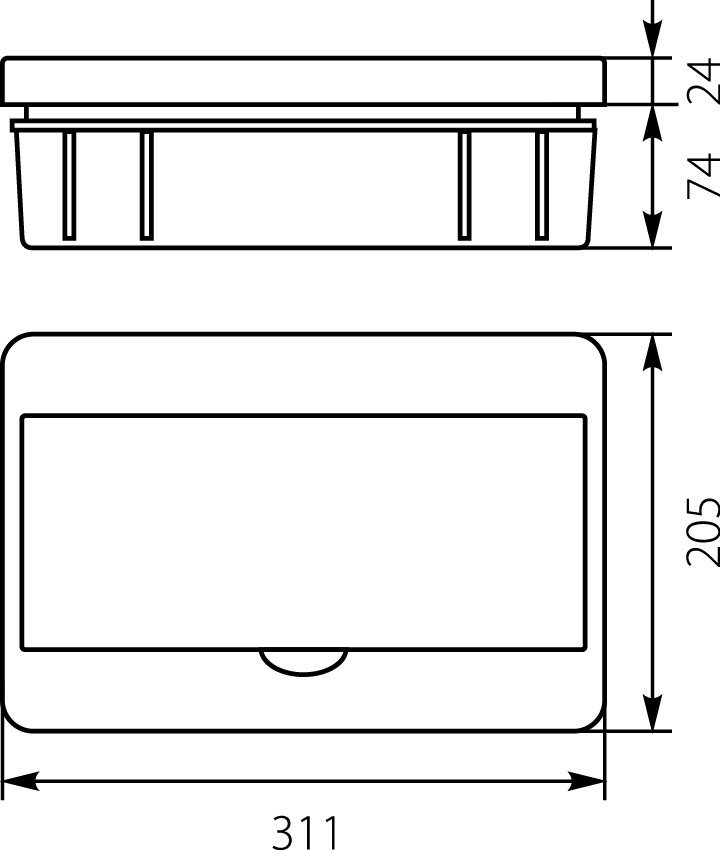 Rozdzielnica modułowa 1x12 podtynkowa IP40 RP-12 FALA 8.3