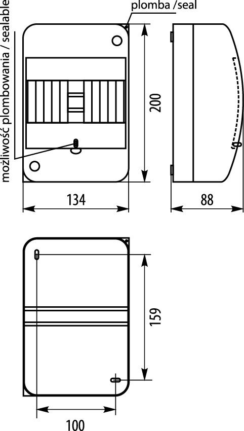 Rozdzielnica modułowa 1x6 natynkowa IP42 RNT 6S 3.3
