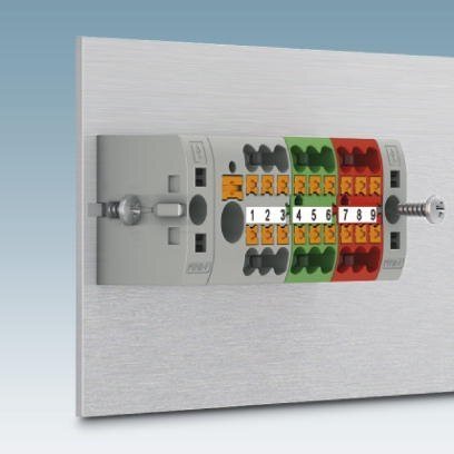 Blok rozdzielczy PTFIX 4/18X1,5 GY, szare złącze przemysłowe - 18 punktów przyłączeniowych o przekroju 2,5mm2