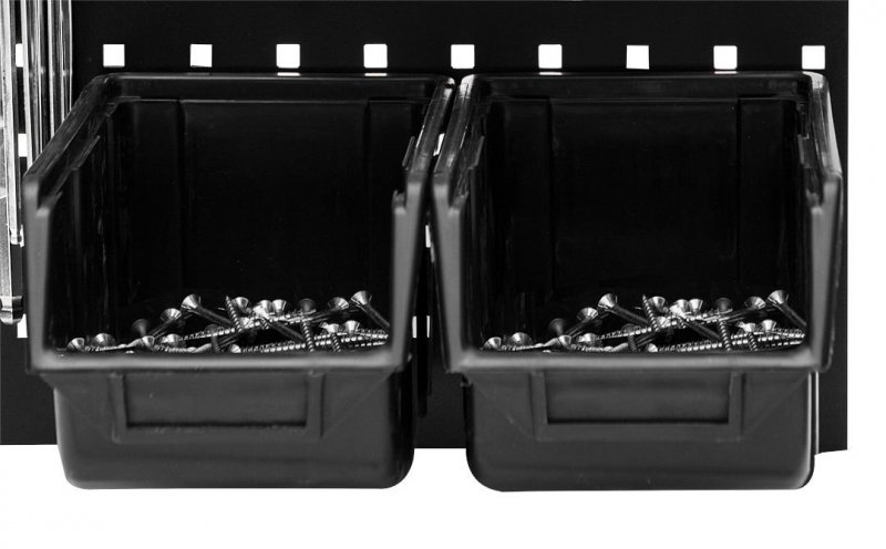 Pojemnik magazynowy plastikowy 36x22,5x16,5cm czarny 79R184