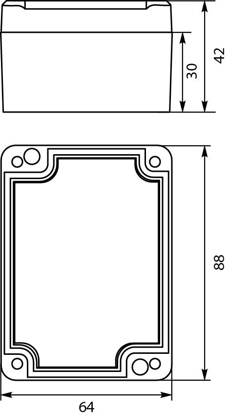 STRONG Puszka hermetyczna n/t 88x64x42mm IP67 PHP-56 szary 62.56