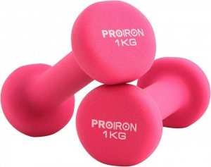 PROIRON PRKNED01K Dumbbell Weight Set, 2 pcs, 1 kg, Pink