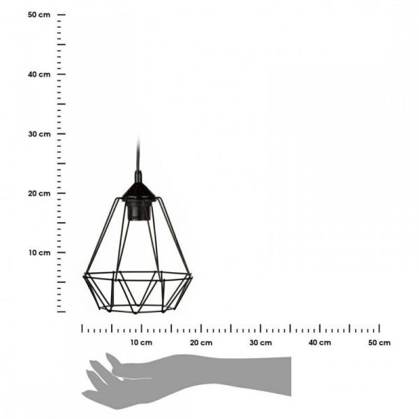 Lampa wisząca Paris Diamond 19 cm czarna
