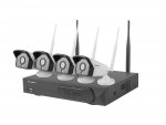 Lanberg Zestaw do monitoringu Rejestrator NVR 4 kanałowy WiFi + 4 kamery IP WiFi 2Mpx z akcesoriami