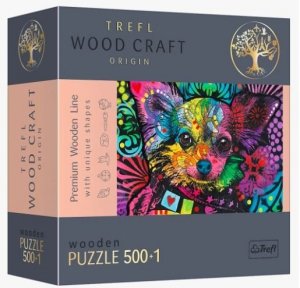 Trefl Puzzle drewniane 500 elementów Kolorowy szczeniak