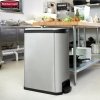 Kosz Slim Jim® Step-On 50L Metal stainless steel End Step Style / black