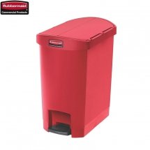 Kosz Slim Jim® Step-On 30L Resin Containers End Step Style red
