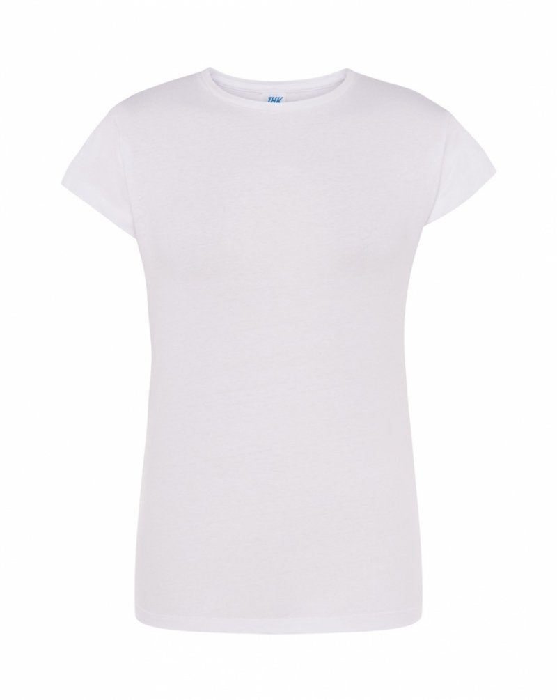 T-SHIRT DAMSKI Z KRÓTKIM RĘKAWEM - 100% BAWEŁNA