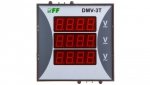 Woltomierz 3-fazowy cyfrowy modułowy 100-300V AC dokładność 0,5% TrueRMS DMV-3T