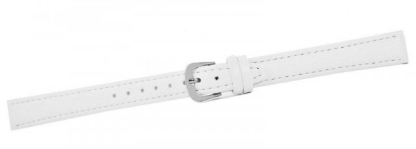Pasek do zegarka CLASSIC - skóra 14 mm 4999-14XXL-3S Biały