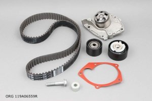 Original Wasserpumpe + Zahnriemensatz Renault 1.8-2.0 16V 01-  , 119A06559R , 130C13130R , 7701479043