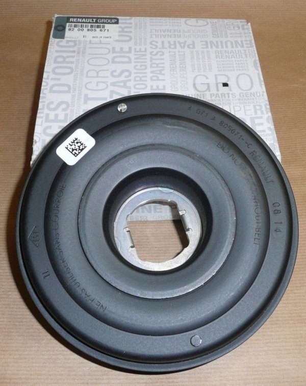 ORIGINAL Kurbelwellenriemenscheibe Renault Master 2.3 DCI 10- 7PK , 1230300Q2A , 8200805671