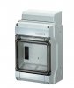 HEN_KV_8106 Rozdzielnica natynkowa niewyposażona / 1500VDC/1000VAC / IP65 / klasa ochronności II / 1x6 modułów / bez zacisków / 146x238x111 / materiał PS-polistyrol / masa 0,702kg