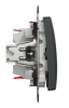 Schneider Electric, Sedna Design i Elements, Przycisk podwójny, czarny antracyt, SDD114118