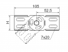 Łącznik przegubowy do korytka H50 1mm LGJH50 152400