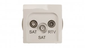 Simon Basic Gniazdo antenowe SAT/SAT/RTV końcowe białe BMZAR SAT3.1-P2.01/11