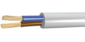 Przewód mieszkaniowy H03VV-F (OMY) 2x1,0 biały G-111573