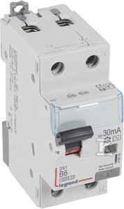 Wyłącznik różnicowo-nadprądowy P312 2P B 6A 30MA TYP AC DX3 410918