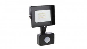 NAŚWIETLACZ LED SMD KASTEL 10W 4000K 800LM IP65 CZARNY CZ. PIR C64-S-LFK-010BL-4K