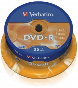 Płyty DVD-R Verbatim AZO (25szt)