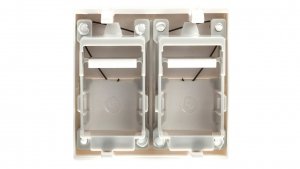 Simon Connect Płytka K45 gniazda teleinformatycznego podwójnego 2xRJ z przesłoną czysta biel KB76/9