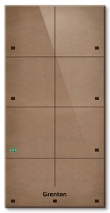Panel dotykowy Grenton / 8 pól dotykowych / TF-Bus / jasny, wykonany z naturalnej skóry front