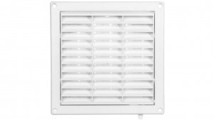 Kratka wentylacyjna 130x130mm fi 125mm biała żaluzja sznurek T34