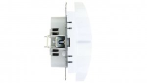 AS Gniazdo podwójne b/u białe GP-2GR/m/00