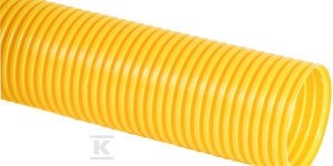 Rura drenarska PVC DN/OD 100x91, zwój 50m, SN4, typ UP (bez perforacji), falista, kolor żółty /50m/