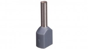 Końcówka tulejkowa izolowana TID 2x0,75mm2/8mm szara cynowana TID2x0,75L8x500 /500szt./