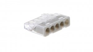 Szybkozłączka samozaciskowa bezgwintowa MINI do drutów (0,2 do 2,5 mm²), 5 tory, PC215S transparentna 89243000 /100 szt./
