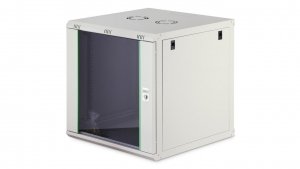 Szafa sieciowa wisząca Dynamic 19 12U rack 600x600, drzwi szyba, szary, niezłożona, 60kg DN-37110