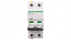 Wyłącznik nadprądowy 2P C 10A 6kA AC iC60N-C10-2 Acti9 A9F04210
