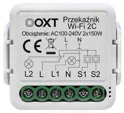 Moduł OXT mini przekaźnik 2 obwody WiFi TUYA 